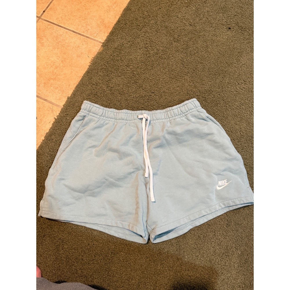 Nike Womens Sportswear Essential French Terry Shorts Light Green XL